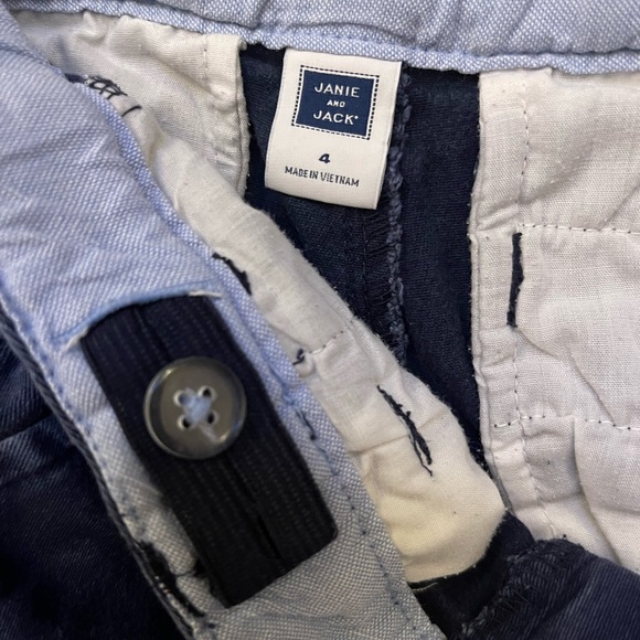 Bundle of JANIE AND JACK Twill Stretch Pants in Size 3-4 Y in Navy and Khaki - Picture 5 of 7